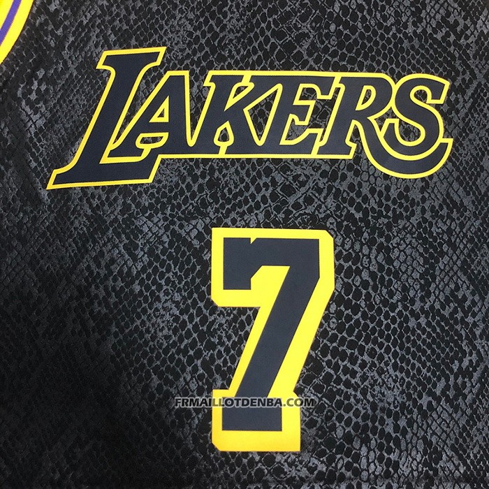 Maillot Los Angeles Lakers Carmelo Anthony NO 7 Black Mamba Noir